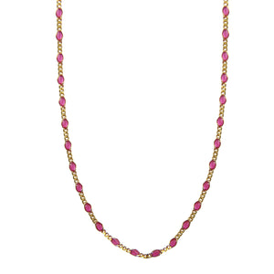 Wild Rose Beaded Necklace