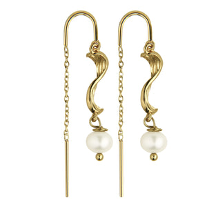 Seaside Stories Pearl Chain Earrings