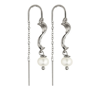 Seaside Stories Pearl Chain Earrings