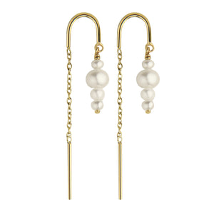 Cordelia Pearls on a Row Earrings