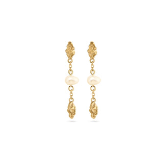 I AM GOLD Pearl Drop Earrings