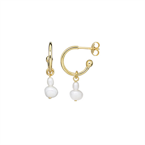 Cordelia - Pearl Pendant Hoop