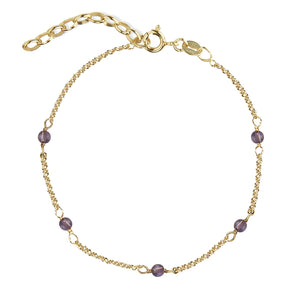 I AM GOLD Purple Amethyst Bracelet