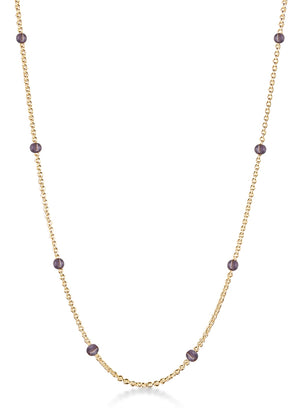 I AM GOLD Purple Amethyst Necklace